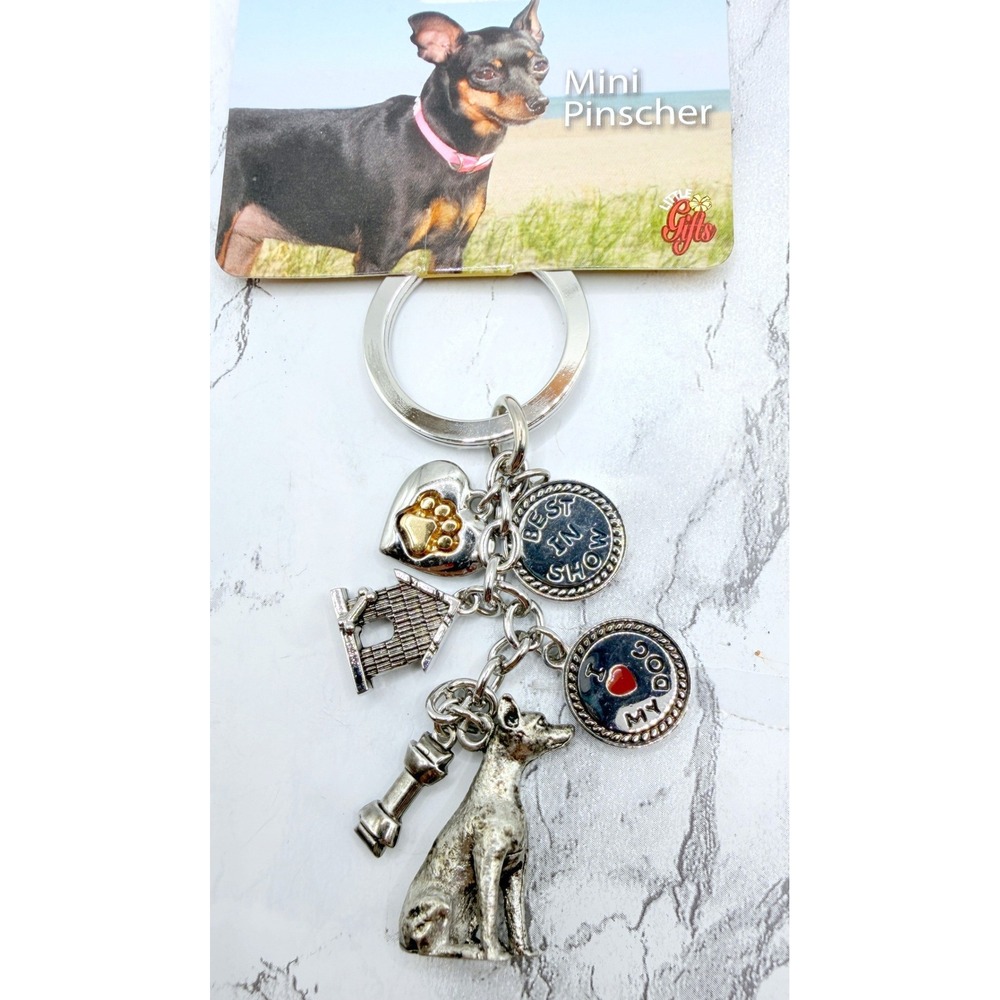 Little Gifts Mini Pinscher Charm Keychain Bag Charm New